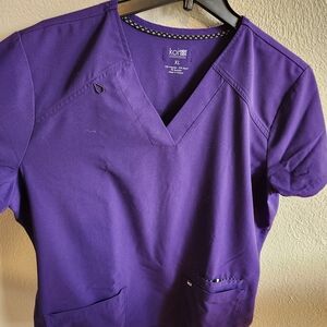 Koi Next Gen Women's V-Neck Scrub Top in Grape